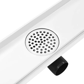 Doucheafvoer met 2-in-1 deksel 103x14 cm roestvrij staal 8