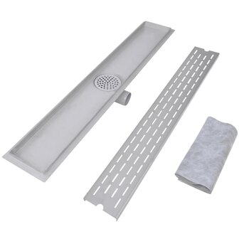 Doucheafvoer 2 st rechthoekig lijn 830x140 mm roestvrij staal 4