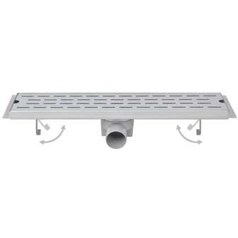 Doucheafvoer 2 st rechthoekig bubbel 1030x140mm roestvrij staal 3