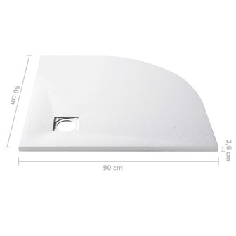 Douchebak 90x90 cm SMC wit 7