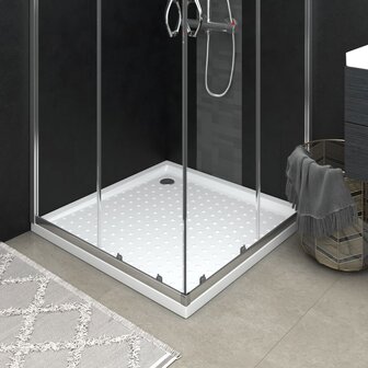 Douchebak met noppen 90x90x4 cm ABS wit 1