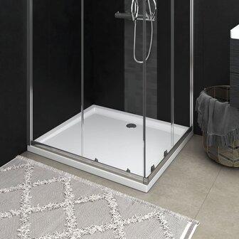 Douchebak rechthoekig 80x90 cm ABS wit 1