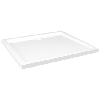 Douchebak rechthoekig 80x90 cm ABS wit 2