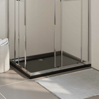 Douchebak rechthoekig 80x100 cm ABS zwart 1