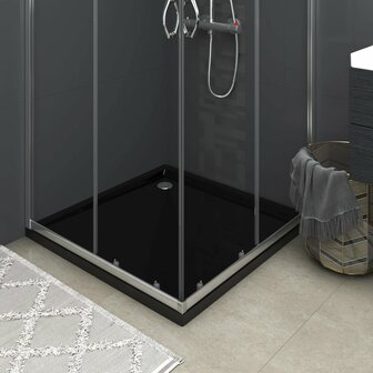 Douchebak vierkant 90x90 cm ABS zwart 1