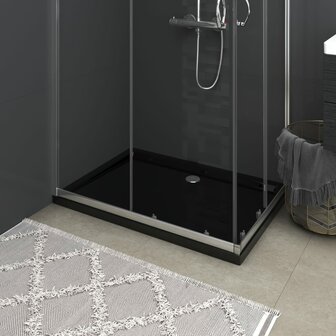 Douchebak rechthoekig 70x100 cm ABS zwart 1