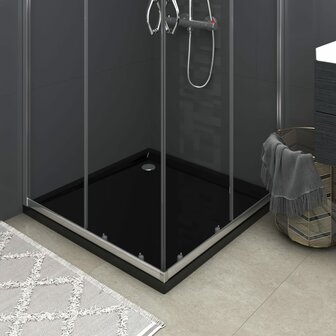 Douchebak vierkant 80x80 cm ABS zwart 1