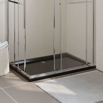 Douchebak rechthoekig 80x110 cm ABS zwart 1