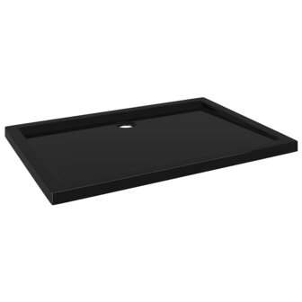 Douchebak rechthoekig 80x110 cm ABS zwart 2