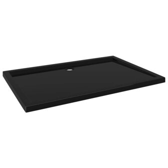 Douchebak rechthoekig 80x120 cm ABS zwart 2