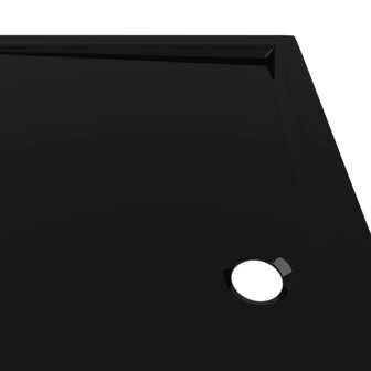 Douchebak rechthoekig 80x120 cm ABS zwart 7