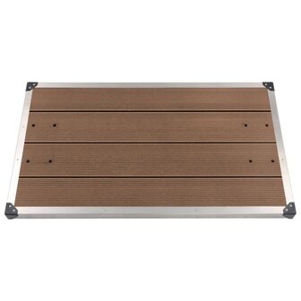 Buitendouchebak 110x62 cm HKC roestvrij staal bruin 1