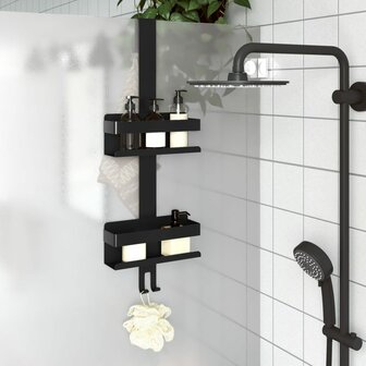 Doucherekje hangend geborsteld 304 roestvrij staal matzwart 1