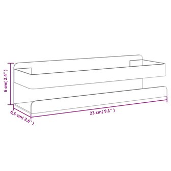 Doucherekje 23x6,5x6 cm geborsteld 304 roestvrij staal 8