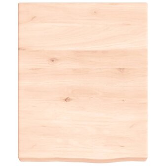 Wastafelblad 40x50x(2-6) cm onbehandeld massief hout 3