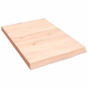 Wastafelblad 40x60x(2-4) cm onbehandeld massief hout 2