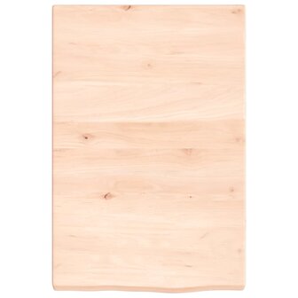 Wastafelblad 40x60x(2-4) cm onbehandeld massief hout 3