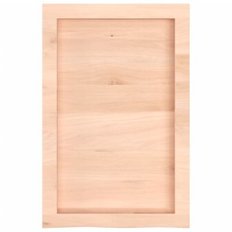 Wastafelblad 40x60x(2-4) cm onbehandeld massief hout 4