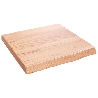 Wastafelblad 40x40x(2-4) cm behandeld massief hout lichtbruin 2