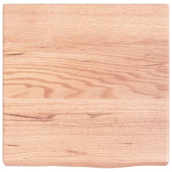 Wastafelblad 40x40x(2-4) cm behandeld massief hout lichtbruin 3