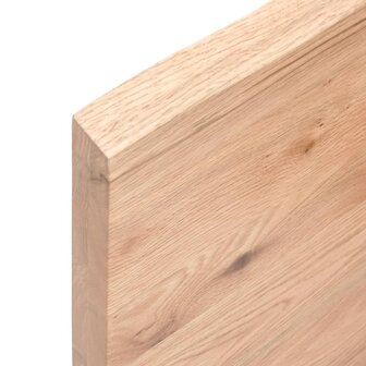 Wastafelblad 40x40x(2-4) cm behandeld massief hout lichtbruin 7