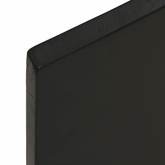 Wastafelblad 100x30x2 cm behandeld massief hout donkerbruin 5