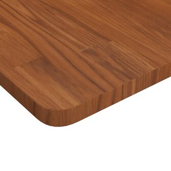 Wastafelblad 60x40x2,5cm behandeld massief hout donkerbruin 3