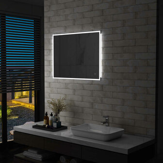 Badkamerspiegel LED met aanraaksensor 80x60 cm 1