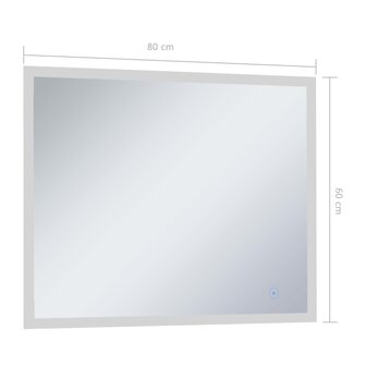 Badkamerspiegel LED met aanraaksensor 80x60 cm 8
