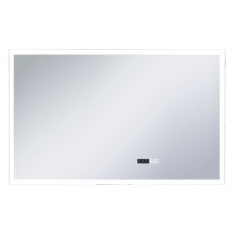 Badkamerspiegel LED met aanraaksensor en tijdweergave 100x60 cm 2