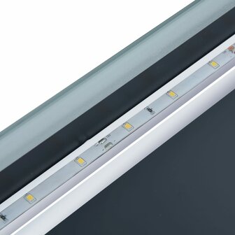 Badkamerspiegel LED met aanraaksensor en tijdweergave 100x60 cm 5