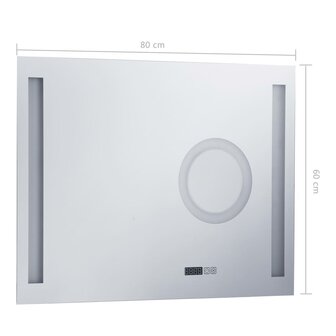 Badkamerspiegel LED met aanraaksensor 80x60 cm 8