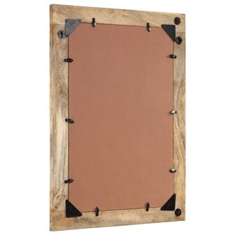 Badkamerspiegel 50x70x2,5 cm massief mangohout en glas 3