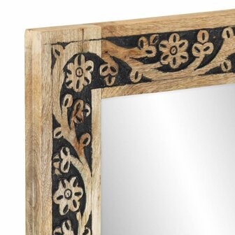 Badkamerspiegel 50x70x2,5 cm massief mangohout en glas 5