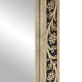 Badkamerspiegel 50x70x2,5 cm massief mangohout en glas 6