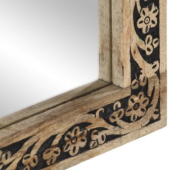 Badkamerspiegel 50x70x2,5 cm massief mangohout en glas 7