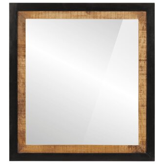 Badkamerspiegel 55x1x60 cm glas en massief mangohout 1