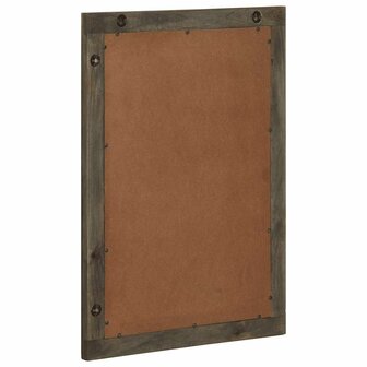 Badkamerspiegel 50x3x70 cm massief mangohout grijs 3