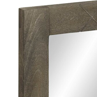 Badkamerspiegel 50x3x70 cm massief mangohout grijs 5