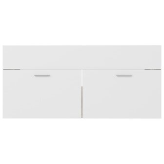 Wastafelkast 100x38,5x46 cm bewerkt hout wit en sonoma eiken 6