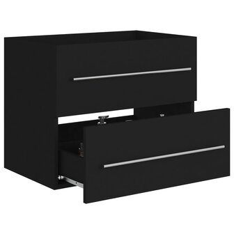 Wastafelkast 60x38,5x48 cm bewerkt hout zwart 4