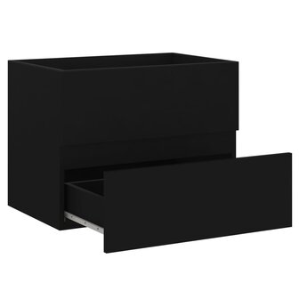 Wastafelkast 60x38,5x45 cm bewerkt hout zwart 6