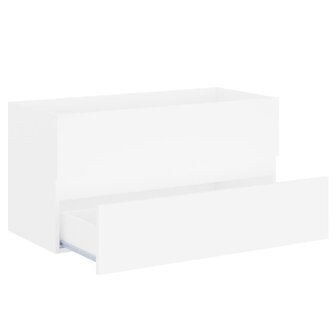 Wastafelkast 90x38,5x45 cm bewerkt hout wit 4