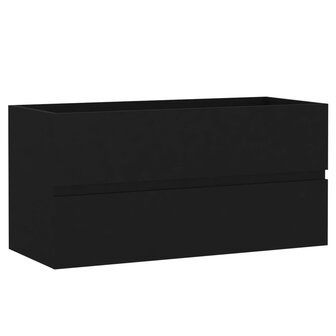 Wastafelkast 90x38,5x45 cm bewerkt hout zwart 2