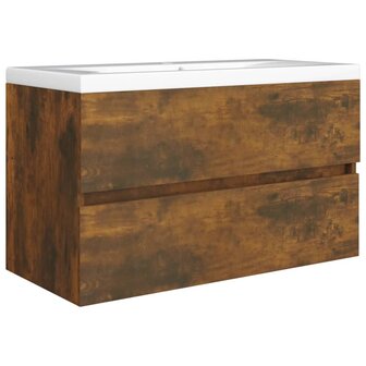 Wastafelkast 80x38,5x45 cm bewerkt hout gerookt eikenkleurig 5