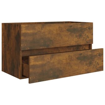 Wastafelkast 80x38,5x45 cm bewerkt hout gerookt eikenkleurig 6
