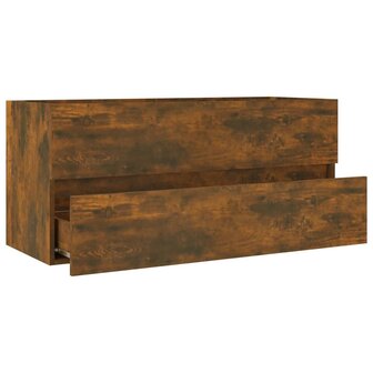Wastafelkast 100x38,5x45 cm bewerkt hout gerookt eikenkleurig 4