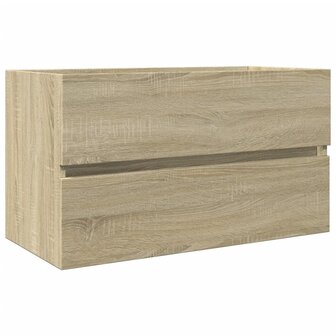 Wastafelkast 80x38,5x45 cm spaanplaat sonoma eikenkleurig 2