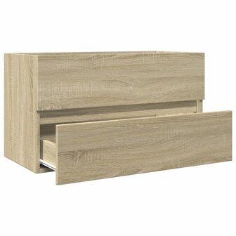 Wastafelkast 80x38,5x45 cm spaanplaat sonoma eikenkleurig 7
