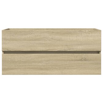 Wastafelkast 100x38,5x45 cm bewerkt hout sonoma eikenkleurig 4